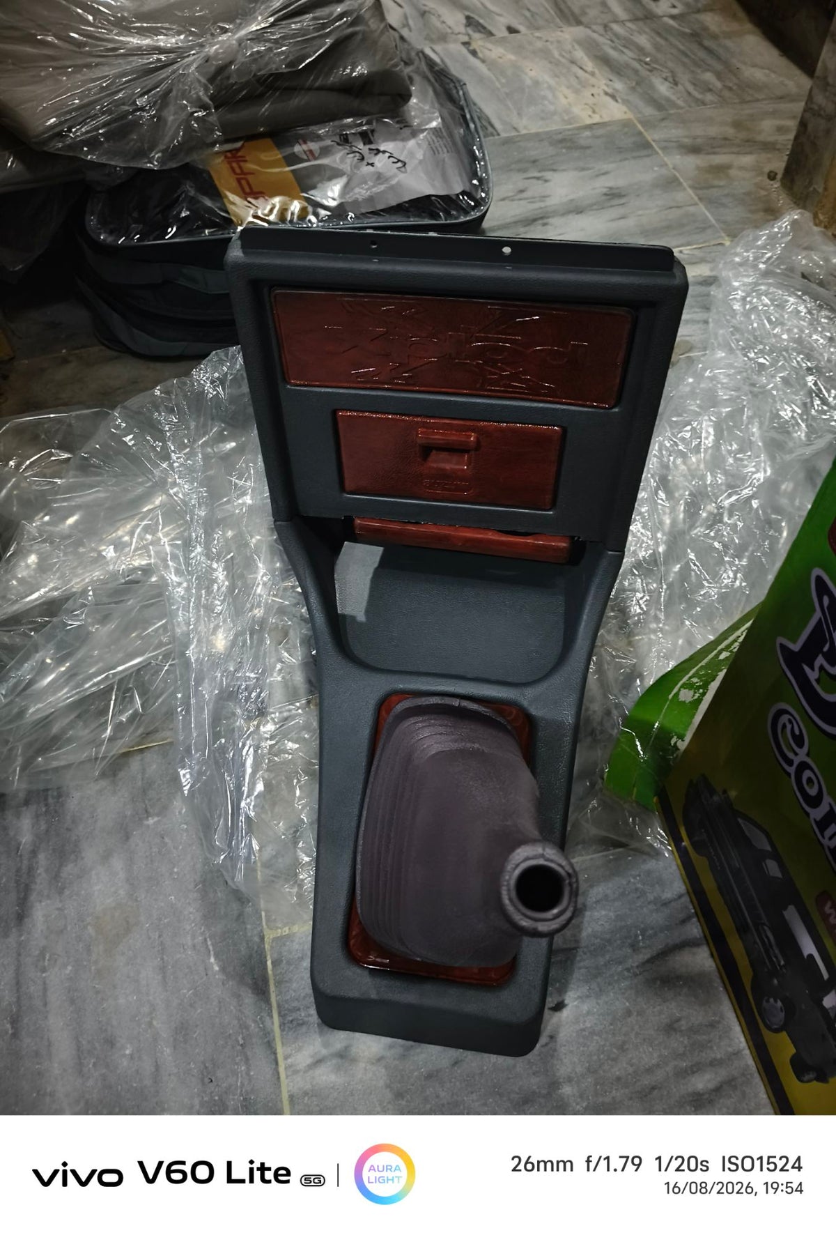 Suzuki Mehran Console Gear Box Premium Car Gear Console Cover & Center Console Panel with inside led light for Suzuki Mehran, Durable Interior Gear Shifter Surround Trim, Easy Replacement & Stylish Dashboard Interior Accessory