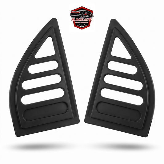 Toyota Corolla 1992-2000 Side Window Louvers | Rear Quarter Glass Louvers | Compatible with Toyota Corolla 1992, 1993, 1994, 1995, 1996, 1997, 1998, 1999 & 2000 Models | Stylish ABS Plastic Window Vent Covers | Easy Installation | Black